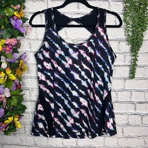 :💙2/$40💙Ideology Printed Sleeveless Cutout Athletic Tank Top Size Large